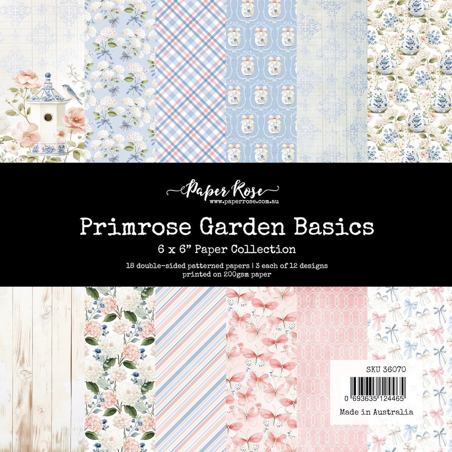 Paper Rose Studio Primrose Garden Basics 6x6 Paper 36070