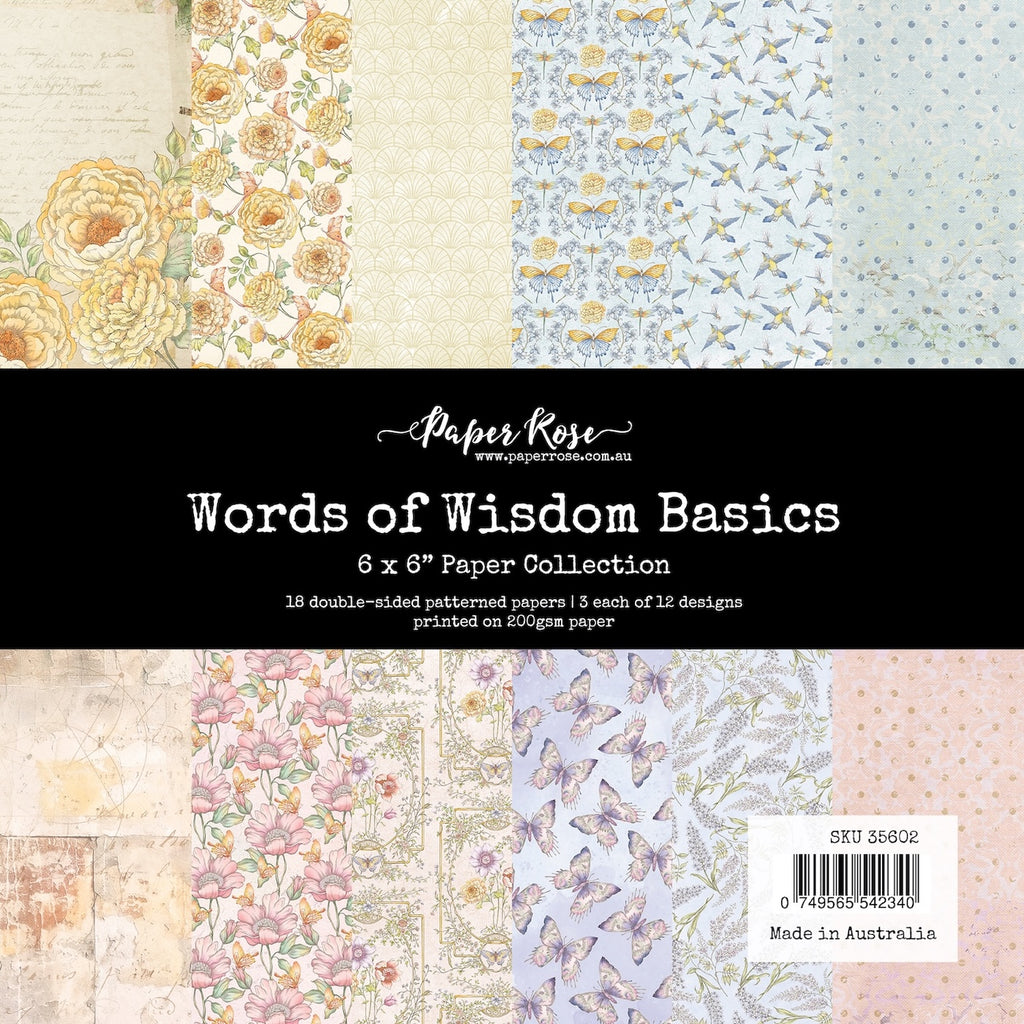 Paper Rose Studio Words of Wisdom Basics 6x6 Paper 35602