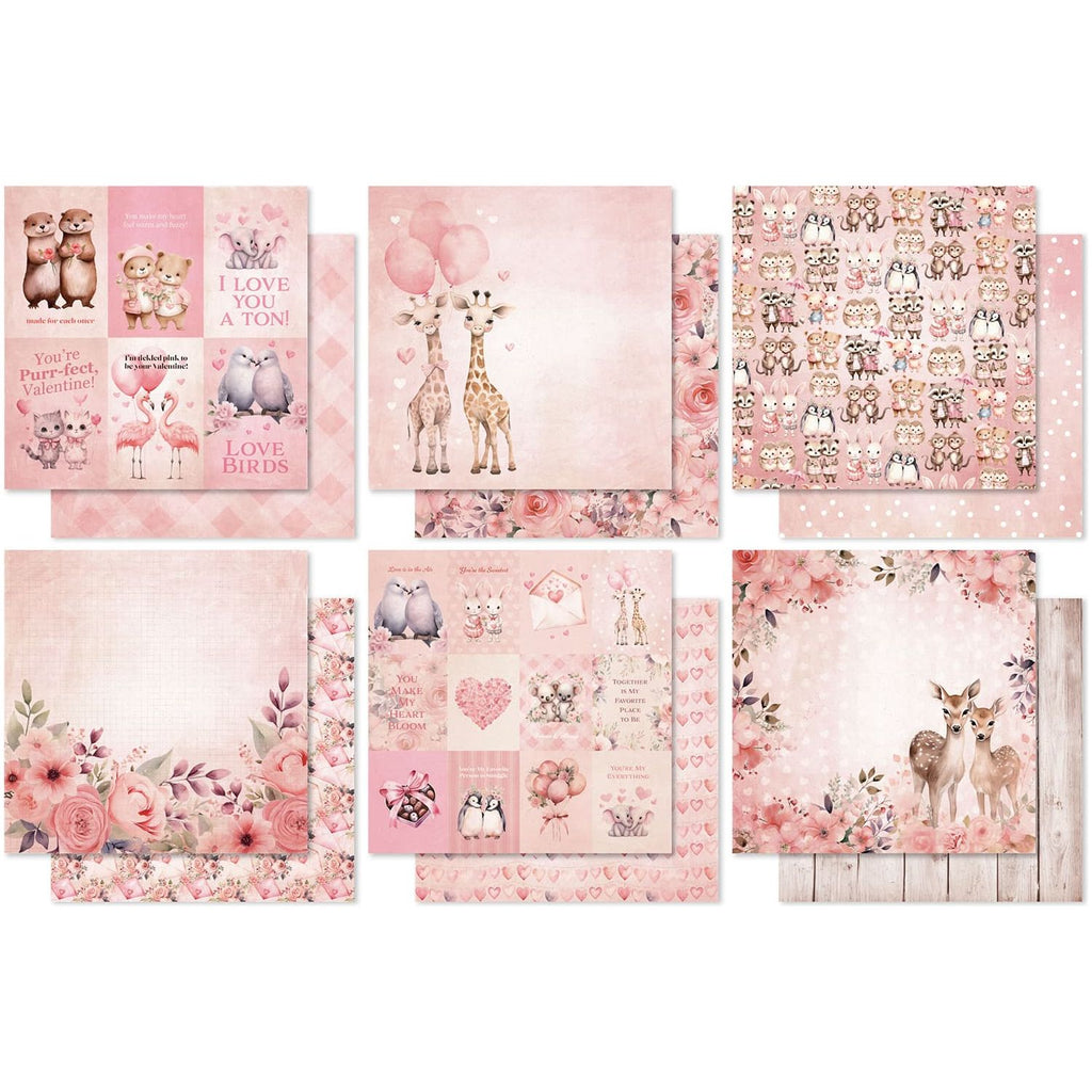 Paper Rose Sweet Valentine 12x12 Paper 33318 sheets