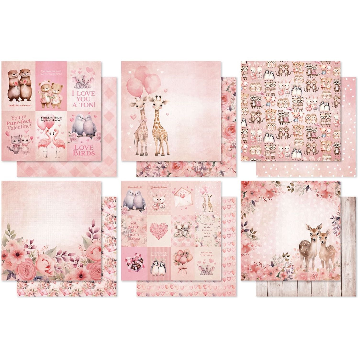 Paper Rose Sweet Valentine 12x12 Paper 33318 sheets