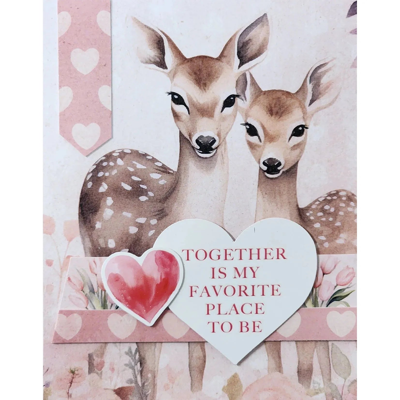 Paper Rose Sweet Valentine Basics 12x12 Paper 33342 deer