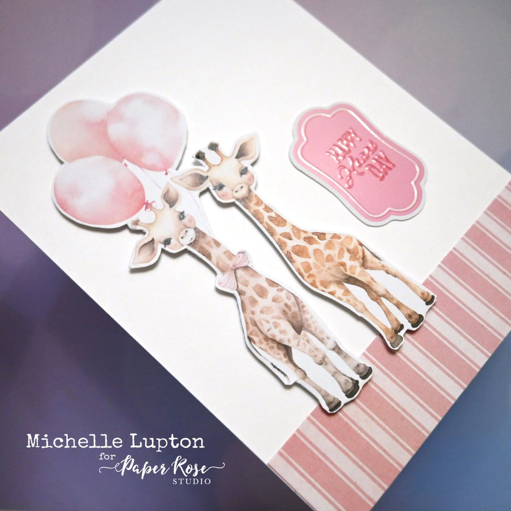 Paper Rose Sweet Valentine Basics 6x6 Paper 33363 giraffe