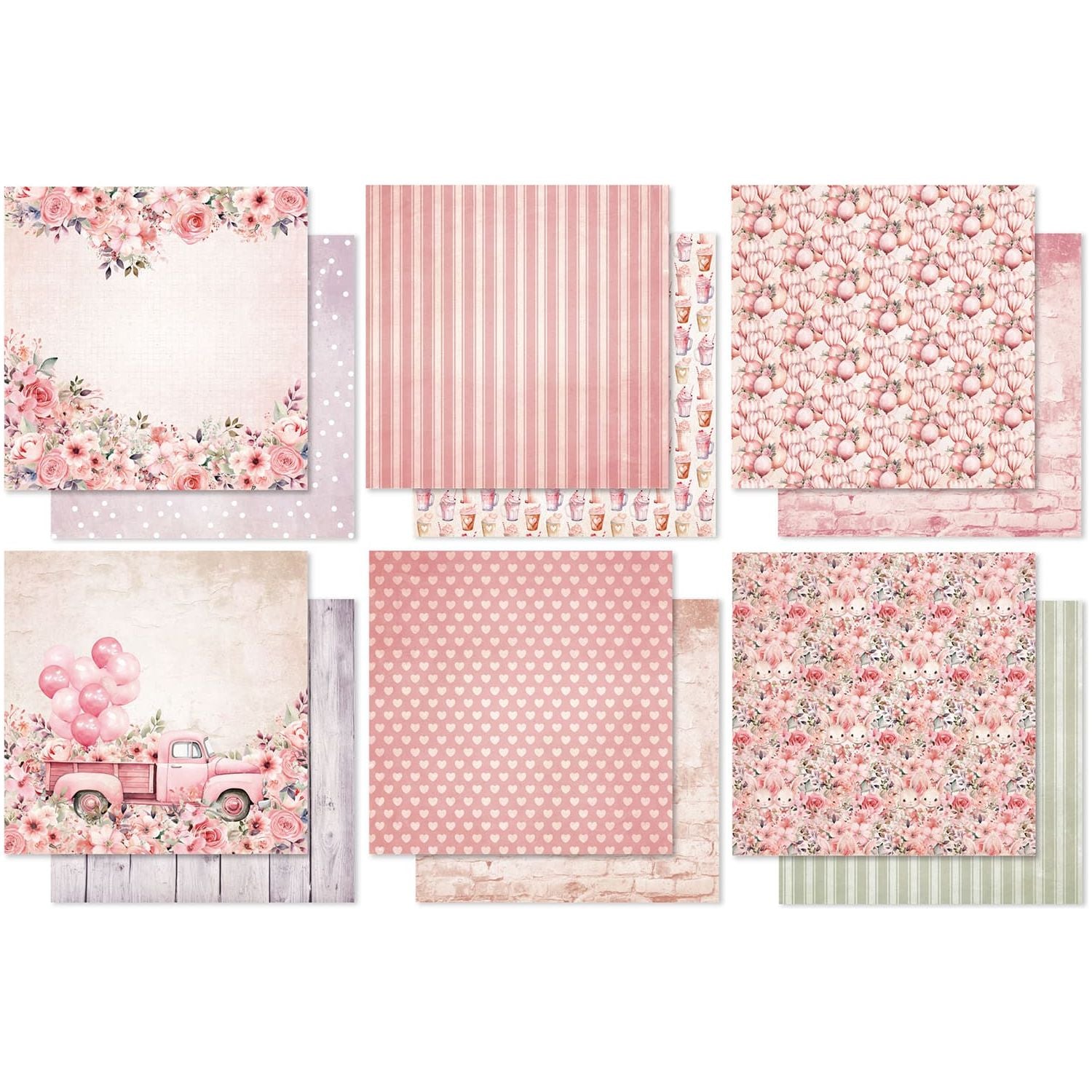Paper Rose Sweet Valentine Basics 6x6 Paper 33363 sheets