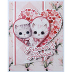 Paper Rose Sweet Valentine Embossed Die Cuts 33069 kitten
