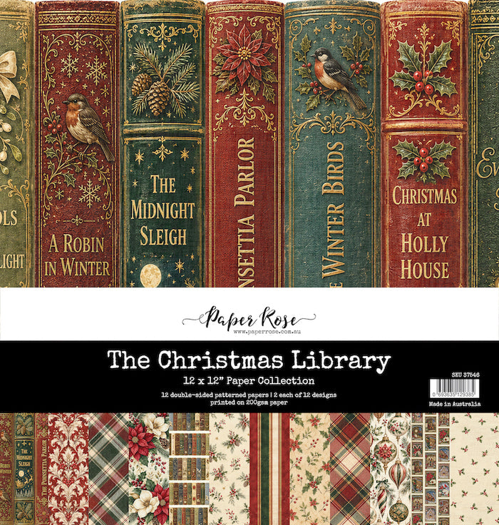 Paper Rose The Christmas Library 12x12 Paper 37546
