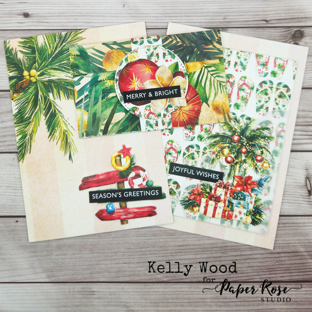 Paper Rose Tropical Christmas 12x12 Paper 33114 season's greetings