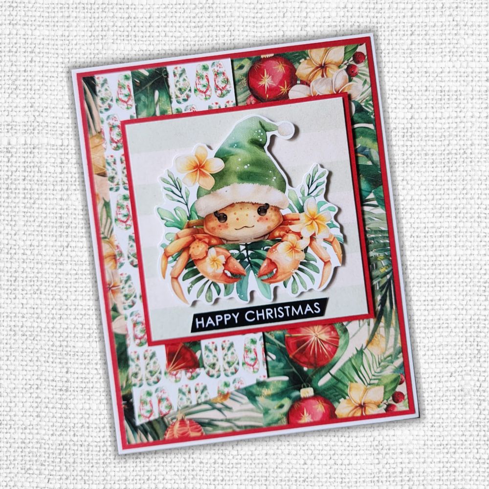 Paper Rose Tropical Christmas 6x6 Paper 33135 happy crab