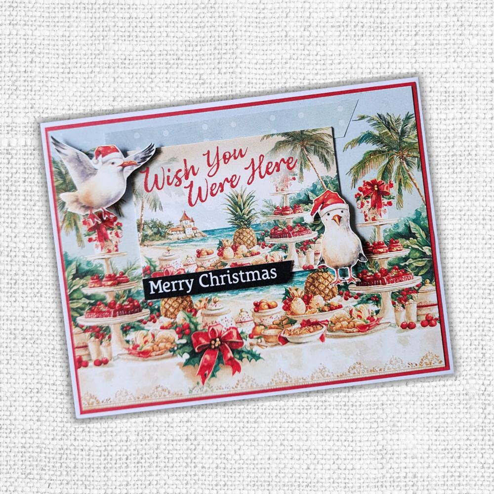 Paper Rose Tropical Christmas 6x6 Paper 33135 merry