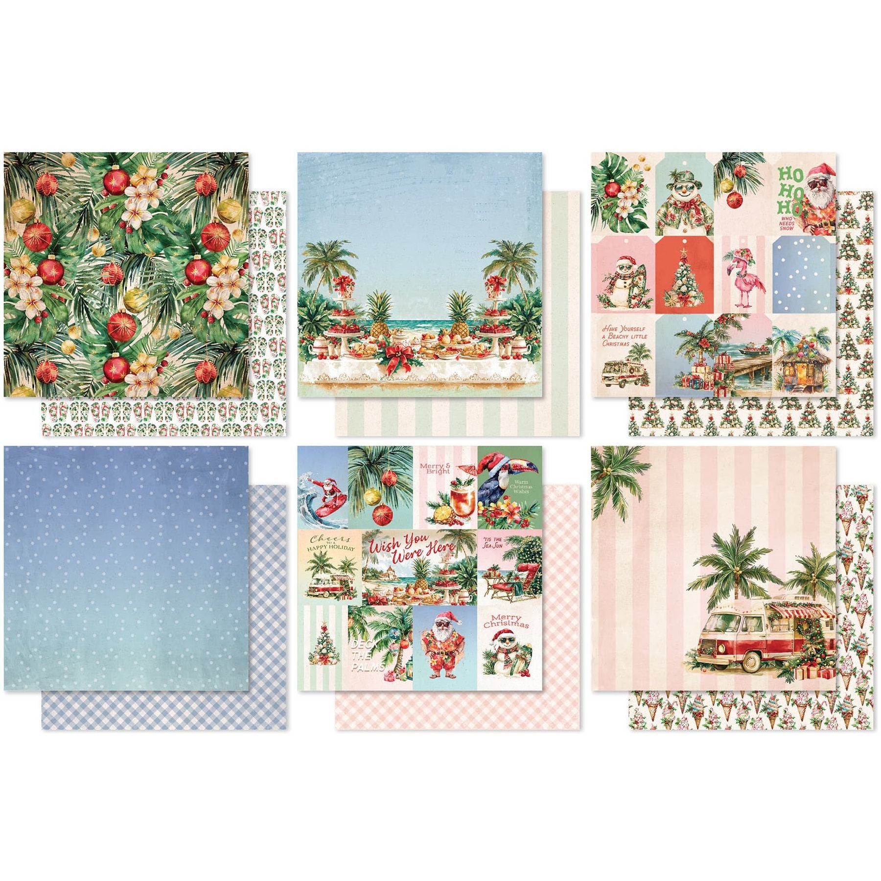 Paper Rose Tropical Christmas 6x6 Paper 33135 sheets