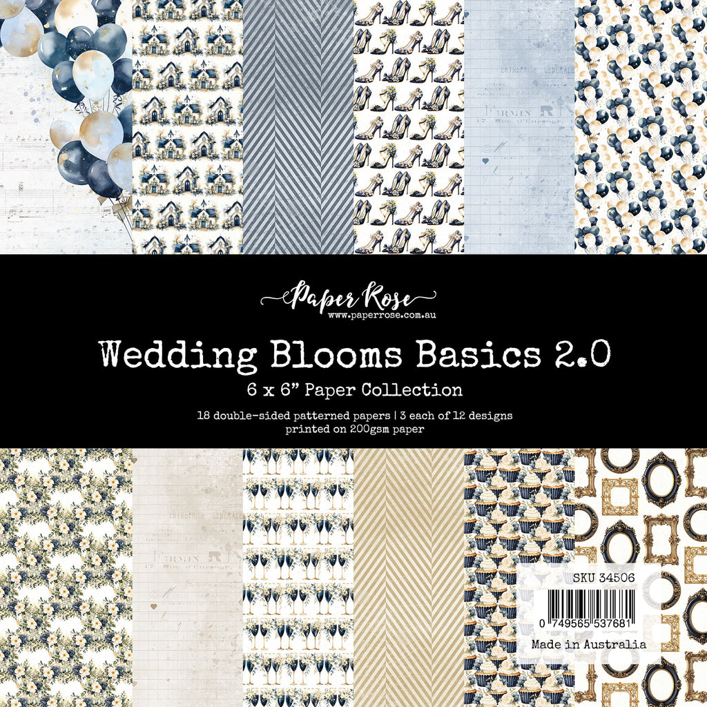Paper Rose Wedding Blooms Basics 2.0 6x6 Paper 34506
