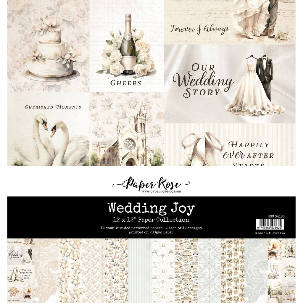 Paper Rose Wedding Joy 12x12 Paper 34188