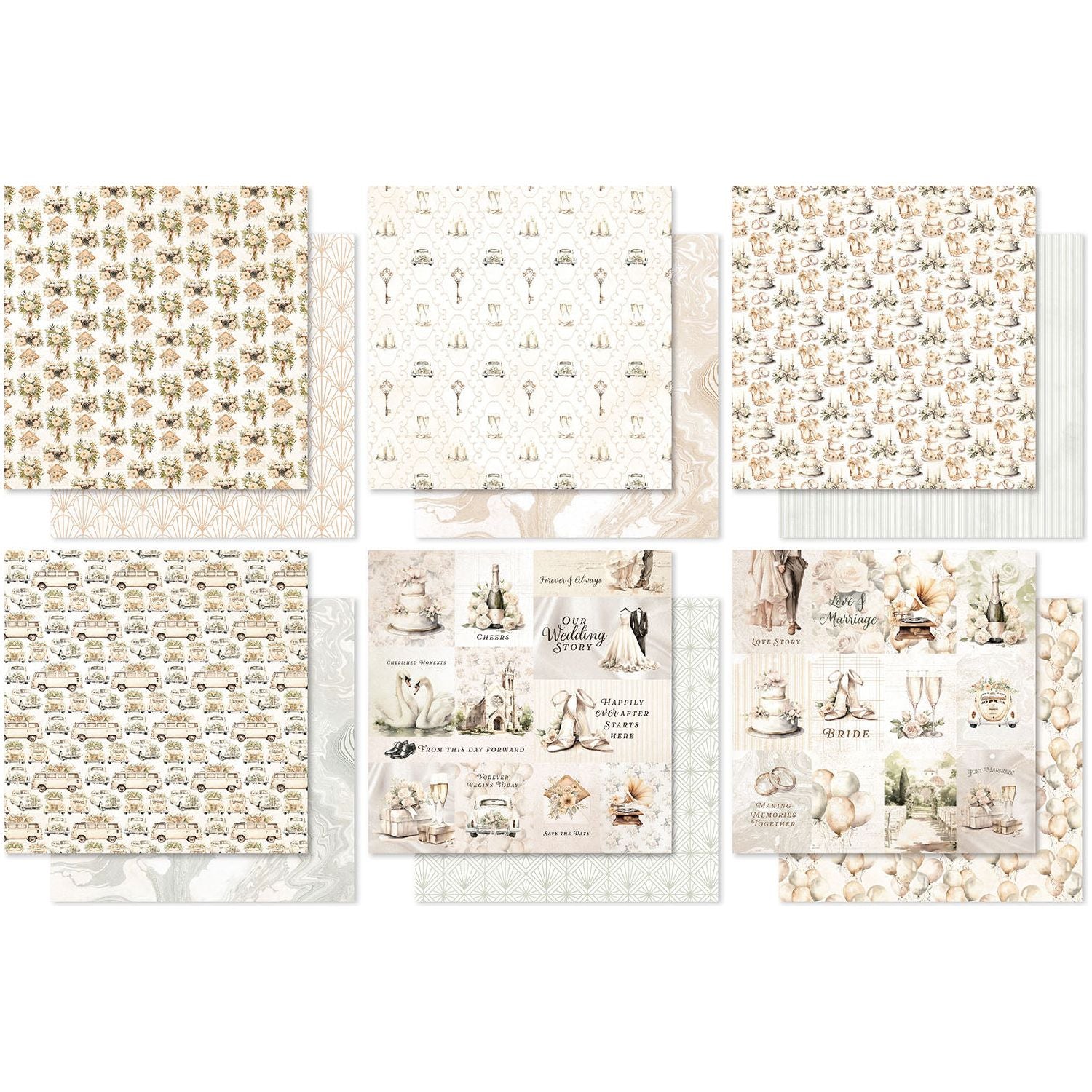 Paper Rose Wedding Joy 12x12 Paper 34188 sheets