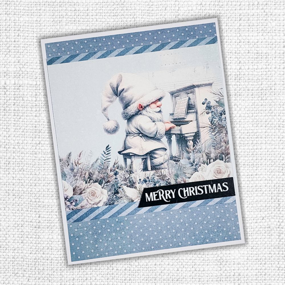 Paper Rose White Christmas 12x12 Paper 32889 merry gnome
