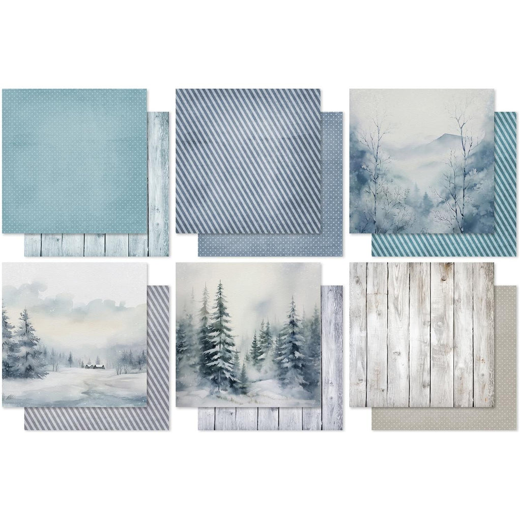 Paper Rose White Christmas Basics 6x6 Paper 32934 sheets