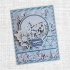 Paper Rose White Christmas Die Cuts and Sentiments 32937 happy holidays