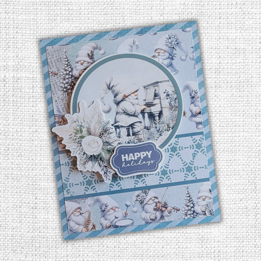 Paper Rose White Christmas Die Cuts and Sentiments 32937 happy holidays