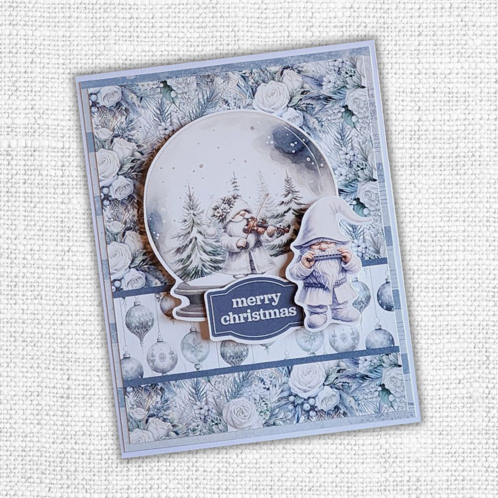 Paper Rose White Christmas Die Cuts and Sentiments 32937 merry
