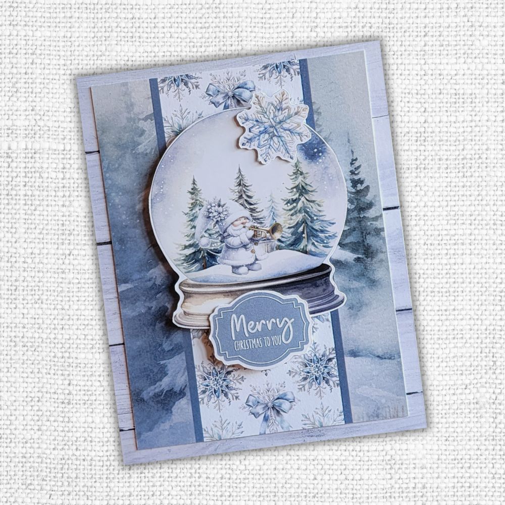 Paper Rose White Christmas Die Cuts and Sentiments 32937 merry to you