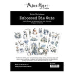 Paper Rose White Christmas Embossed Die Cuts 32883