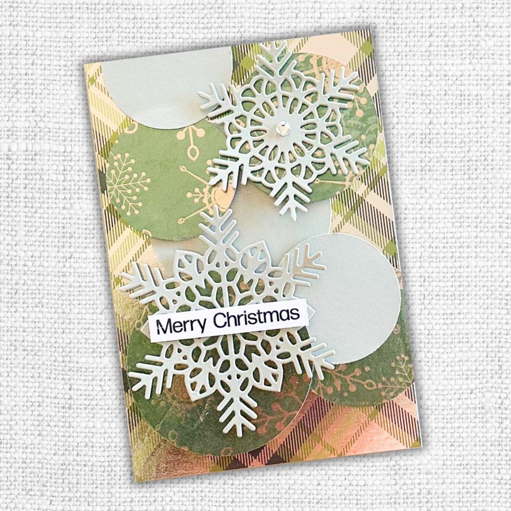 Paper Rose White Christmas Foil 12x12 Paper Collection 32649