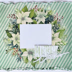 Paper Rose White Christmas Foil 12x12 Paper Collection 32649