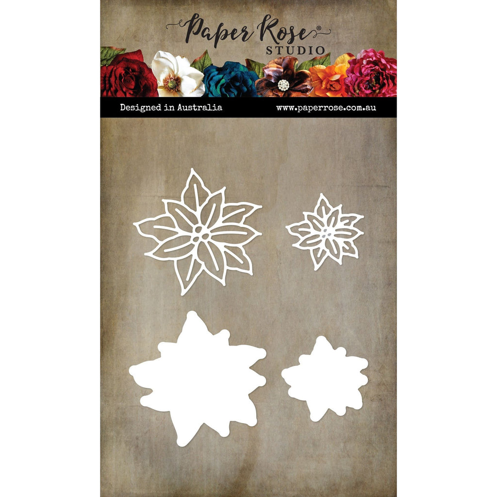 Paper Rose White Christmas Layering Poinsettia Set 2 Dies 32577