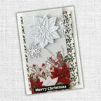 Paper Rose White Christmas Layering Poinsettia Set 2 Dies 32577 holly