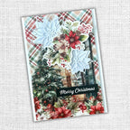 Paper Rose White Christmas Layering Poinsettia Set 2 Dies 32577 plaid