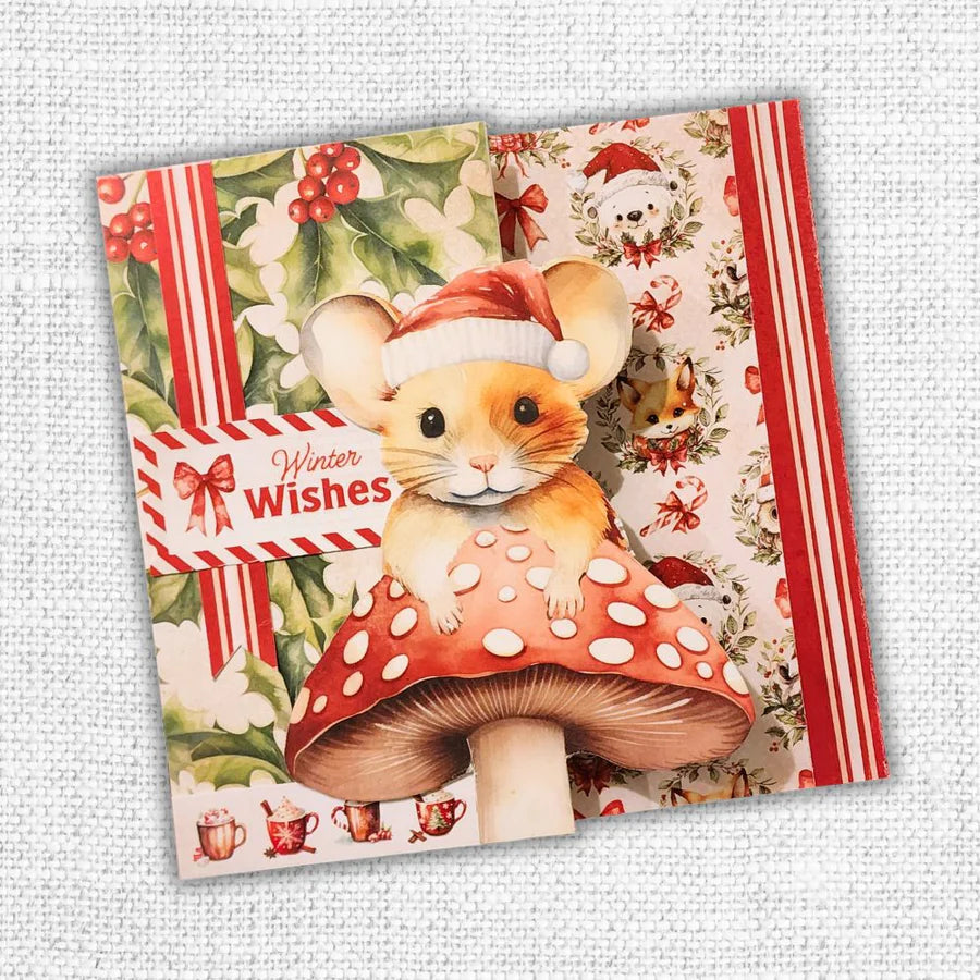 Paper Rose Woodland Christmas 12x12 Paper Collection 33042 mouse
