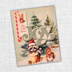 Paper Rose Woodland Christmas Tags Embossed Die Cuts 33036 joy