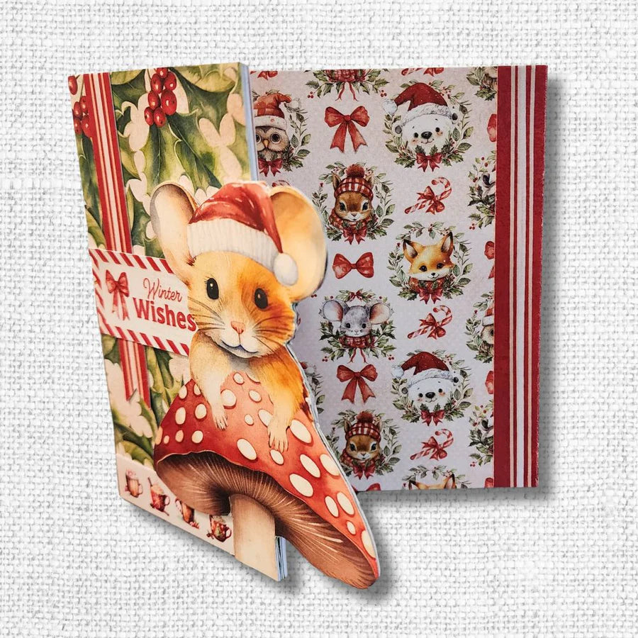 Paper Rose Woodland Christmas Tags Embossed Die Cuts 33036 mouse