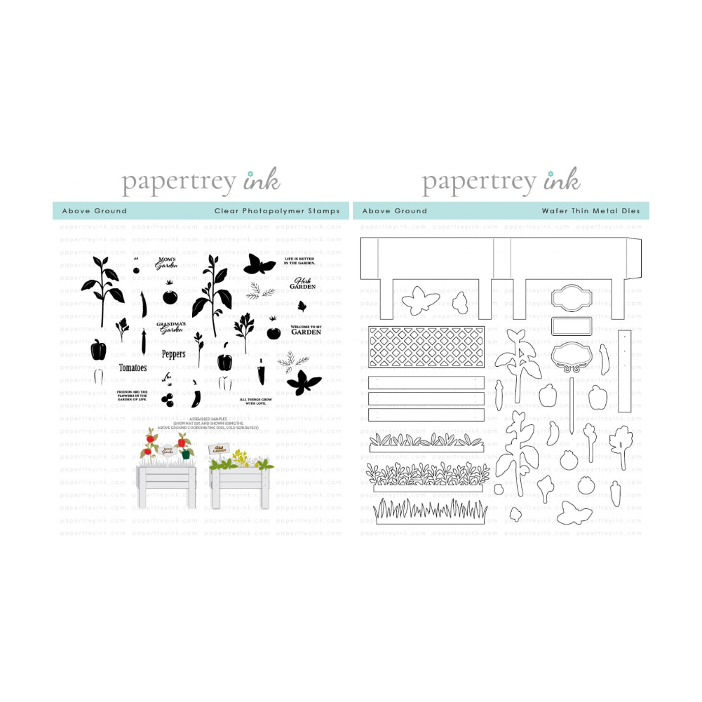 Papertrey Ink Above Ground Clear Stamp and Die Set