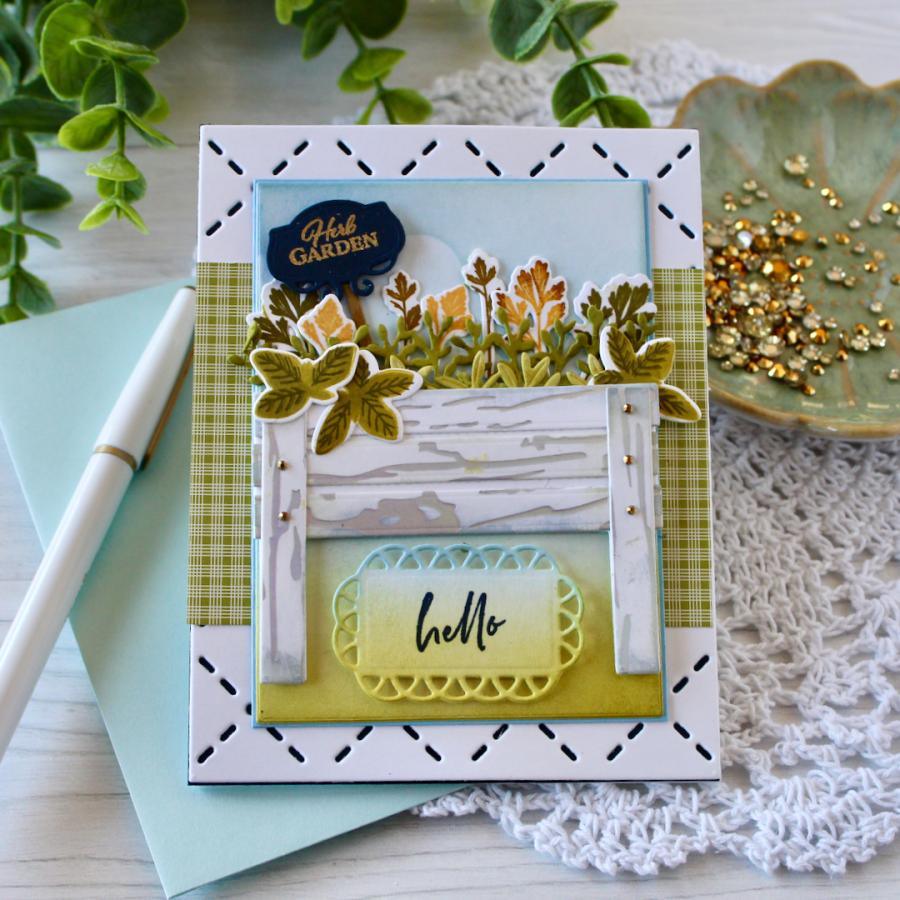 Papertrey Ink Above Ground Clear Stamp and Die Set hello