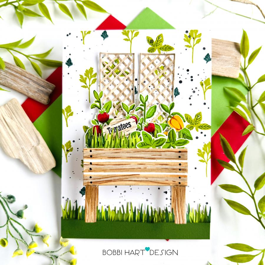 Papertrey Ink Above Ground Clear Stamp and Die Set tomatoes
