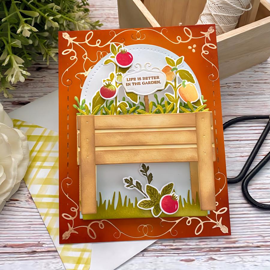 Papertrey Ink Above Ground Clear Stamp and Die Set veggies