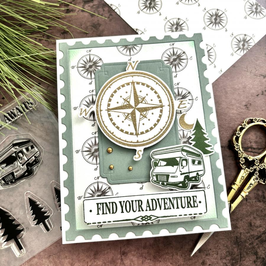 Papertrey Ink Adventure Away Clear Stamps 1594*