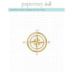 Papertrey Ink Adventure Away Compass Hot Foil Plate ptif-0027*