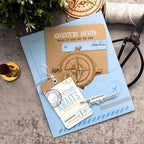 Papertrey Ink Adventure Away Compass Hot Foil Plate ptif-0027*