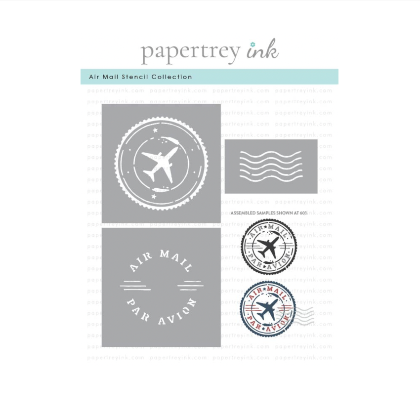 Papertrey Ink Air Mail Stencils - 0109