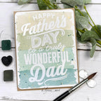 Papertrey Ink All About Dad Clear Stamps 1699 watercolor stripes