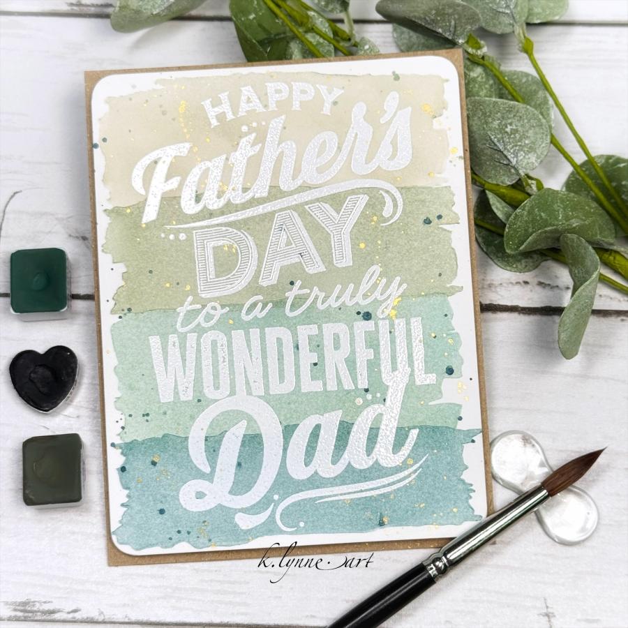 Papertrey Ink All About Dad Clear Stamps 1699 watercolor stripes