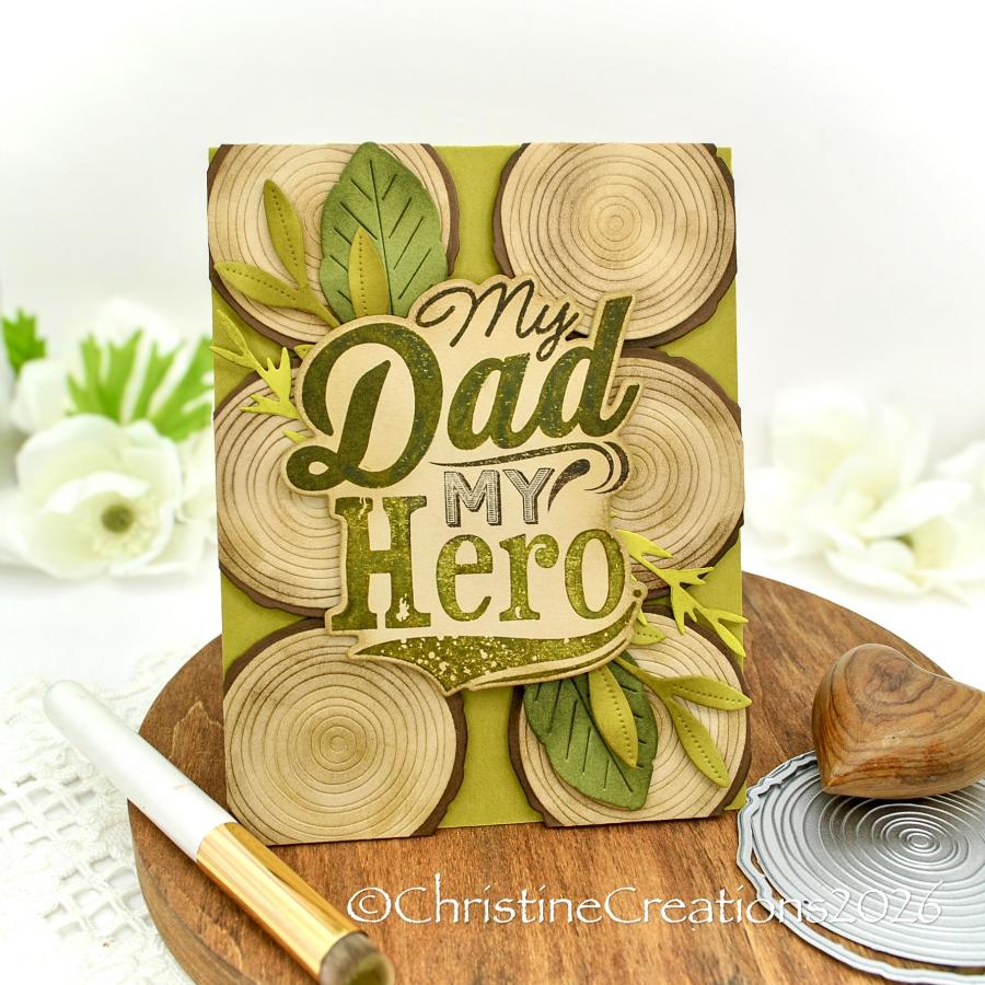 Papertrey Ink All About Dad Clear Stamps 1699 wood slices