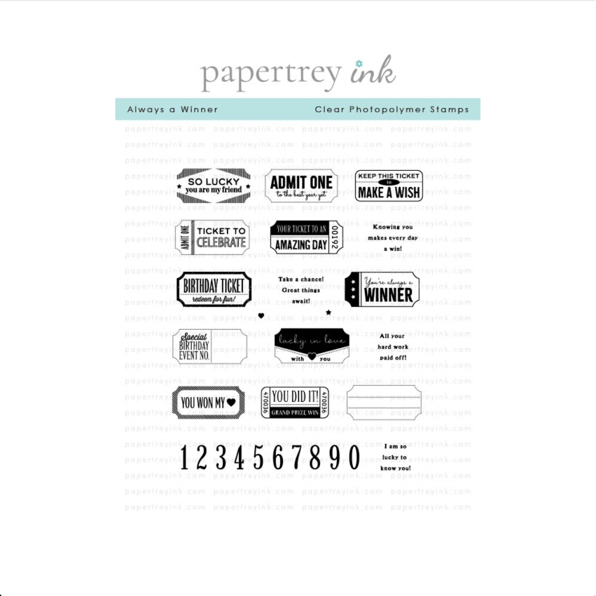 Papertrey Ink Always a Winner Clear Stamp and Die Set product image 1