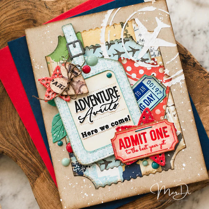 Papertrey Ink Always a Winner Dies pti-1107 adventure awaits card