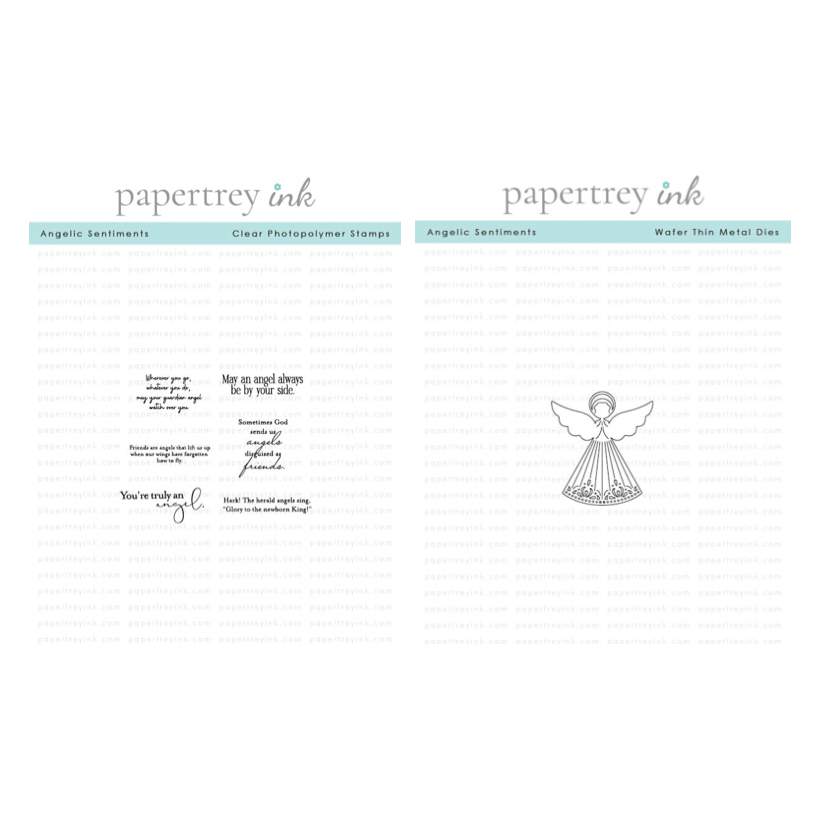 Papertrey Ink Angelic Sentiments Clear Stamp and Die Set
