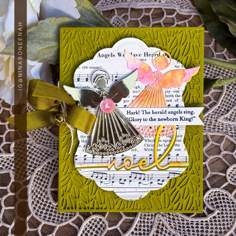 Papertrey Ink Angelic Sentiments Clear Stamps 1608 music