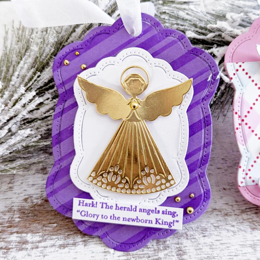 Papertrey Ink Angelic Sentiments Clear Stamps 1608 purple