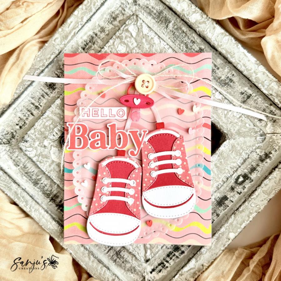 Papertrey Ink Baby Steps Die and Stencil Set baby