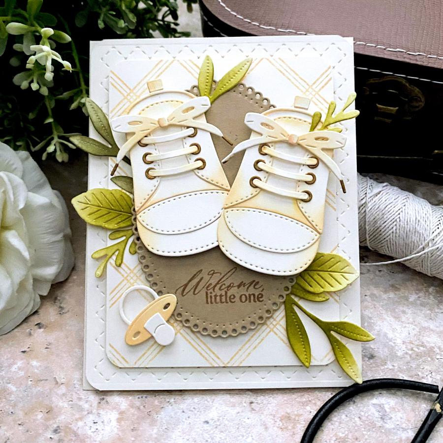 Papertrey Ink Baby Steps Dies pti-0953 welcome