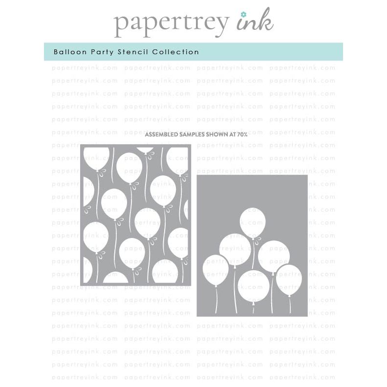 Papertrey Ink Balloon Party Stencils -0081